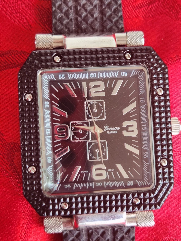 RELOJES HOMBRE GINEBRA INFORMALES IMPERMEABLES CARA GRANDE ESTILO ROMA *LEER Foto 1 de 4