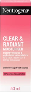 Neutrogena Clear & Radiant Moisturiser (1x 50ml),Daily Facial Cream for Dry Skin - Picture 1 of 6