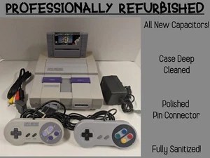 Recapped SNES Super Nintendo Entertainment System. SNS-001. W/ Super Mario World - Picture 1 of 11