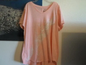 swim suit cover shirt---- womens-XXL--butterflies ,in light orange color- - Picture 1 of 4