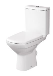 Stand WC Toilette Komplett Set Spülkasten Sitz Spülrandlos CARINA CLEAN ON