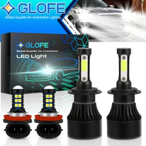 H7 H11 LED Headlight White High Low Beam 4pcs Bulbs Kit For 2009-2011 Jaguar XF - Picture 1 of 8