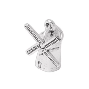 TheCharmWorks 925 Sterling Silver 3D Dutch Wind Mill Charm - Picture 1 of 4
