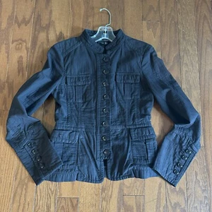 Blazer Zara donna taglia S stile militare nero utility - Foto 1 di 9