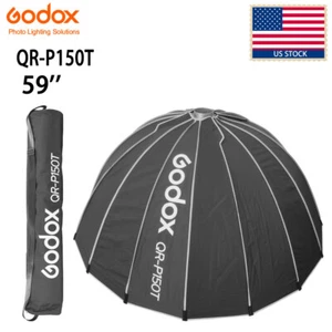 US Godox QR-P150T 150cm Bowens Parabolic Softbox Quick Release Light Diffuser - Picture 1 of 16