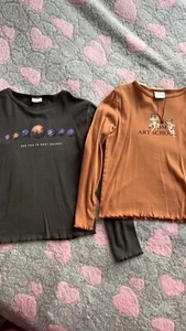 ZARA Girl's Lot Of 2 Long Sleeve Shirts Size 9 - Picture 1 of 5