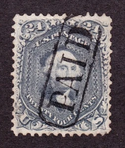 US 70b 24c Washington Used VF-XF appr Steel Blue w/ Paid Cancel SCV $915 - Picture 1 of 2