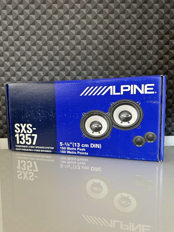 Alpine SXS-1357 2 Way Component 13cm 150w old school Car Speakers Car Audio - Image 1 of 4