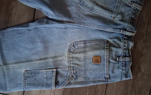 Vintage Carhartt 34x30 Carpenter Jeans 90er 100% Baumwolle helle Waschung - Bild 1 von 8