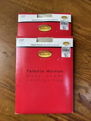 2 Pantimedias Talbots Mujer Sedosas Transparentes Control Confort Top HUESO Talla 2X NUEVAS DE COLECCIÓN Foto 1 de 4