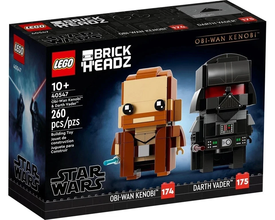 LEGO Star Wars Brickheadz Obi-Wan Kenobi & Darth Vader (40547) - NEW/SEALED - Image 1 of 1