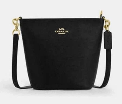 Bolso Bandolera Coach Nuevo con Etiquetas Negro Logan Lona con Cierre de Cremallera y Herrajes Dorados Foto 1 de 4