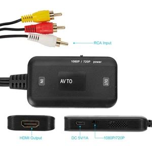 Host Computer Hdmi To Rca Adapter Great For Connecting Older Rca To Older Tvs - Photo 1/9
