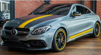 Kit de calcomanías a rayas para Mercedes Benz C63 Racing edición 2016-2023 1 AMG Foto 1 de 4