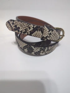 Cinturón American Eagle Cuero Genuino Estampado Serpiente Talla Pequeña Usado en Excelente Condición - Imagen 1 de 10