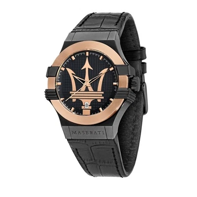 Maserati Potenza – Orologio Uomo Nero Oro Rosa Pelle (R8851108032) - Immagine 1 di 4