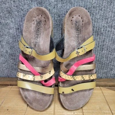 Sandalias de corcho cómodas con tiras multicolores Mephisto Huleda para mujer 39/9 EE. UU. Foto 1 de 4
