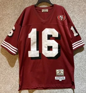 Jeff Hamilton NFL Mens San Francisco 49ers Joe Montana Sewn Jersey Size 52 XL - Picture 1 of 12