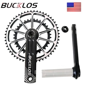 Gravel/Road Bike Crankset 50-34T 52-36T 53-39T Chainring 170/172.5/175mm Crank - Picture 1 of 14