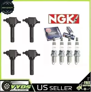 Set of 4 Ignition Coils & 4 NGK Iridium Spark Plugs for 2014-16 Subaru Forester - Picture 1 of 7