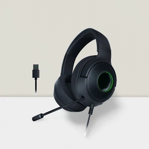 Wired USB Gaming Headset Triforce 40mm Drivers HyperClear Mic 7.1 Surround RGB - Picture 1 of 5