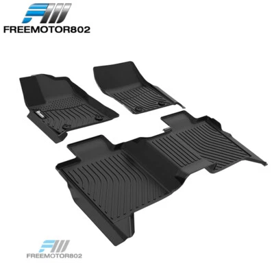 Se adapta a 22-25 Toyota Tundra Crewmax cabina 3D TPE alfombrillas forros de alta resistencia 3 piezas Foto 1 de 4