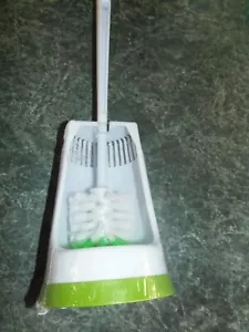 Toilet Bowl Brush With Caddy, WHITE/GREEN (2-PO-23) - Picture 1 of 3