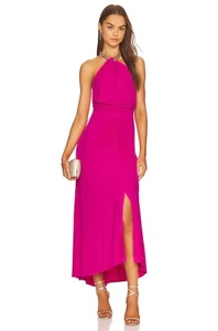 Veronica Beard Women's Reze Dress Hot Pink Gold Chain Maxi Dress L NWT 598 - Picture 1 of 12