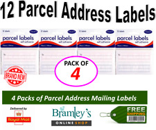 12 Labels Self Adhesive Shipping Stickers Lined Ruled Royal Mail Courier Parcel