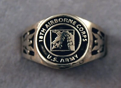 18th Airborne Corp ring  ID Unit Insignia Sky Dragons - Image 1 of 4