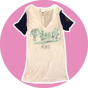 Victoria’s Secret PINK Bling Top Shirt Women’s Size Extra Small - Picture 1 of 4