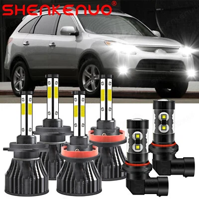 Combo 6X faros LED altos bajos + bombillas antiniebla para Hyundai Veracruz 2007-2011 Foto 1 de 4