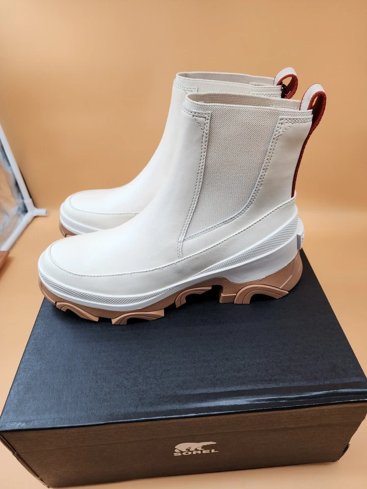 Sorel Brex Beige Natural Sea Salt Chelsea WP Casual Boot - Women's Size 8.5