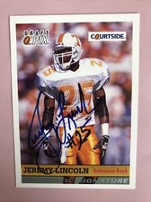 Jeremy Lincoln 1992 Courtside Autographed Draft Pix Card Authentic Signature