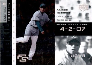 2007 Upper Deck Rookie Debut Akinori Iwamura /999 Silver Parallel RC Dated Rays - Picture 1 of 2