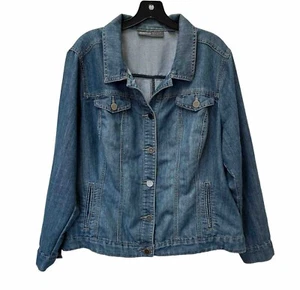 Chaqueta vaquera Avenue Denim para mujer talla 18/20 azul lavado medio manga larga - Imagen 1 de 6