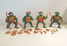  Alle 4 vintage "Storage Shell" Turtles Action Figuren + Zubehör, Playmates 1990