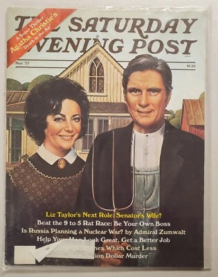 Saturday Evening Post Magazine November 1977 Actress Liz Taylor Senator's Wife - Image 1 of 2