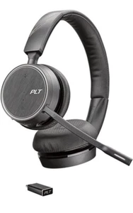Plantronics Voyager 4220 UC' Bluetooth Stereo Headset Dongle SoundGuard Black - Picture 1 of 12