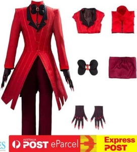 Hazbin Hotel Alastor Cosplay Costume Radio Demon Book Week Halloween Uniform Red - Picture 1 of 6