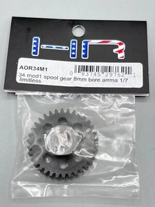 NUEVO Engranaje de carrete de acero Hot Racing Arrma 1/7, 8 mm, 34T, Mod1 - AOR34M1 - Imagen 1 de 1
