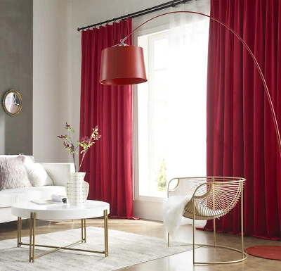 Hansure Blan Terciopelo Cortina Cortina Vino Foto 1 de 4