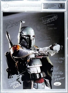 JEREMY BULLOCH +6 "Boba Fett" Multi Signed Auto 8x10 STAR WARS Photo BAS Slabbed - Picture 1 of 3