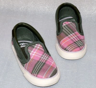 Converse Skid Grip EV Canvas Kinder Schuhe Slip On Sneaker EUR 23 UK7 Plaid Pink - Bild 1 von 4
