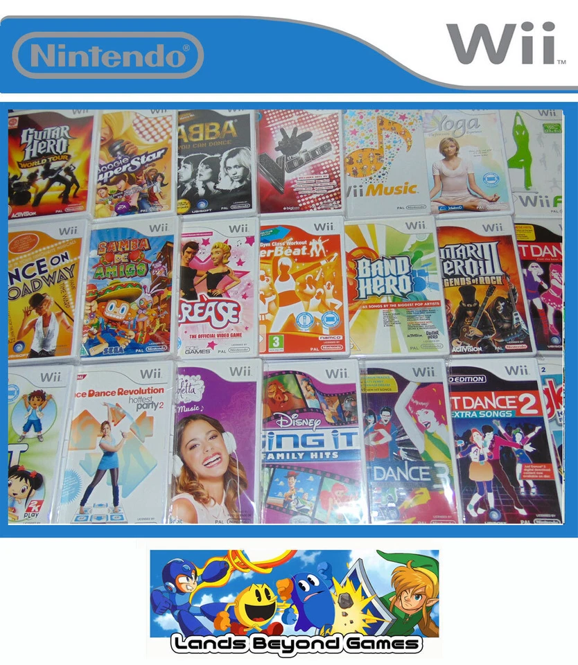 Nintendo Wii Video Games (Music Fitness Dance Sing Rhythm Karaoke Guitar Band) - Image 1 of 1