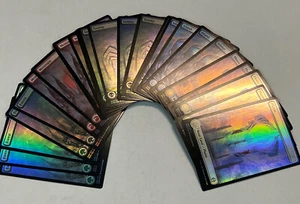 25 MTG Magic - Phyrexia: All Will Be One Full Art Lands - 5 Karten Land Set FOIL - Bild 1 von 4