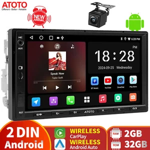 Radio Coche ATOTO Android Wireless Carplay 2Din GPS IPS Pantalla 2+32GB + Cámara - Imagen 1 de 11