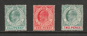 Gibraltar Lot 7: Postage (King Edward VII) Scott 2024 Catalog Value $30.50 - Picture 1 of 4