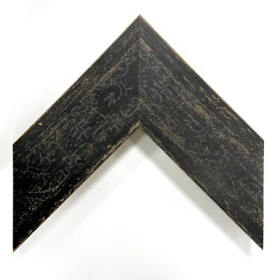 2 5/8" Readymade Wood Picture Frame (Black Farmhouse) - Image 1 of 4