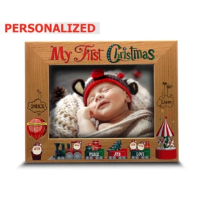 My First Christmas Picture Frame-Peace, Joy, Love- Santa, Merry Christmas - Picture 1 of 15